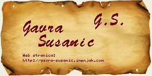 Gavra Susanić vizit kartica